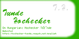 tunde hochecker business card